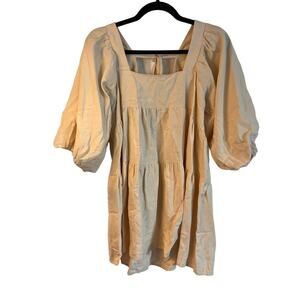 SNDYS The Label Bone Puff Sleeve Mini Dress Size Small